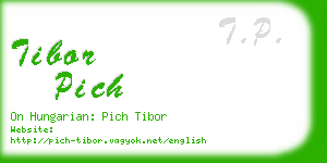 tibor pich business card